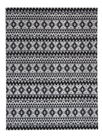 Kayoom Kurzflor Teppich Sunny 210 in schwarz - rechteckig