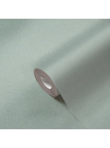 A.S. Création Tapete Fine Weave in Eisgrün