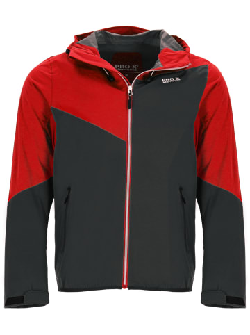 PRO-X elements Herren-Stretch-Jacke "LIAM" in Anthrazit - Rot
