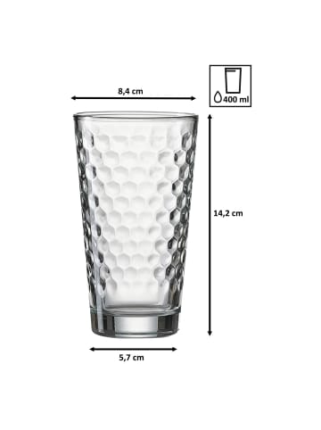 Ritzenhoff & Breker 12er Set Longdrinkgläser Favo in 400 ml in Transparent