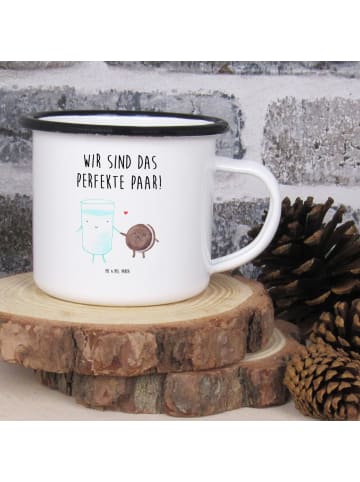 Mr. & Mrs. Panda Trinkbecher Milch Keks mit Spruch in Weiß