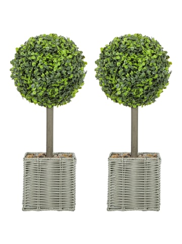 HOMCOM Kunstpflanze-Ø15 x 50H cm-Grün