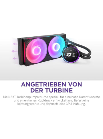 NZXT Kraken Serie AIO CPU-Flüssigkeitskühler LCD-Display Lüfter Elite 280 RGB