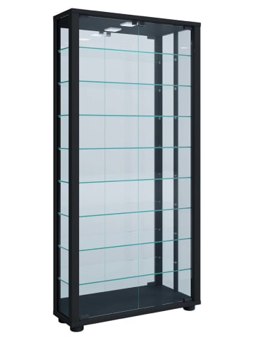 ebuy24 Vitrinenschrank VitrosaMini 10 Schwarz 59 x 18 cm