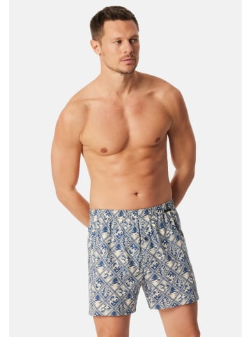 Schiesser Boxershorts Singel-Jersey in Dunkelblau / blau