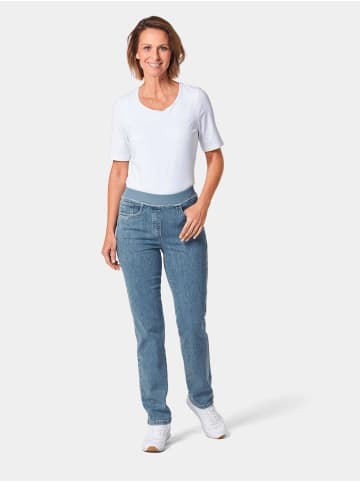 GOLDNER Jeansschlupfhose Louisa in hellblau