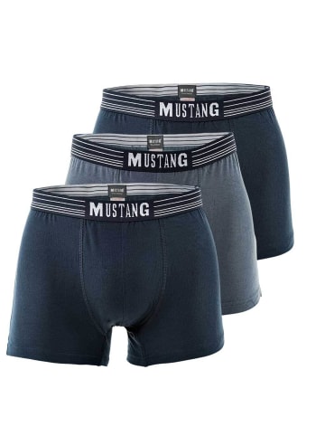 Mustang Boxershort 3er Pack in Marine/Blau/Marine