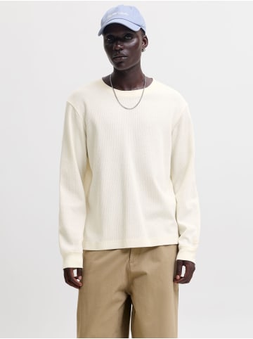 Jack & Jones Langarm-T-Shirt in Antique White
