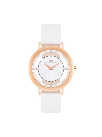 Rhodenwald & Söhne Quarzuhr Lucrezia Echtleder in weiß