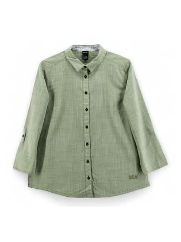 Jack Wolfskin Bluse Emerald Lake Shirt Damen Bluse Wandern Hemd in Blau