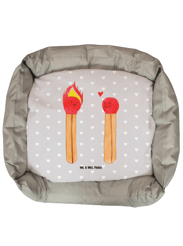 Mr. & Mrs. Panda Komfortbett Streichhölzer ohne Spruch in Grau Pastell