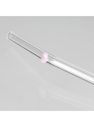 Butlers Trinkhalm-Set LONG DRINK Herz in Multicolor-Durchsichtig