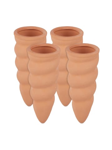 relaxdays 4x Tonkegel in Terrakotta - (H)11,5