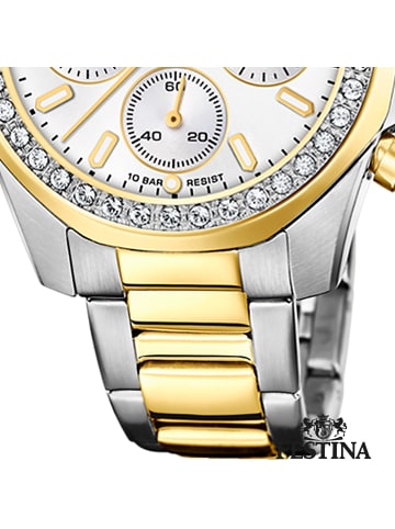 Festina Analog-Armbanduhr Festina Boyfriend silber, gold mittel (ca. 38mm)