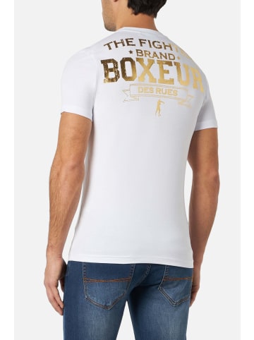 Boxeur des Rues T-Shirt Boxeur Street 2 in White-Gold