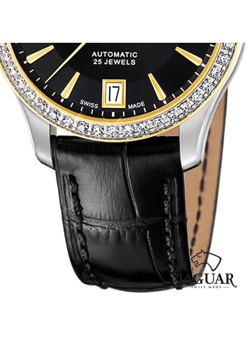 Jaguar Analog-Armbanduhr Jaguar Heritage schwarz mittel (ca. 34mm)