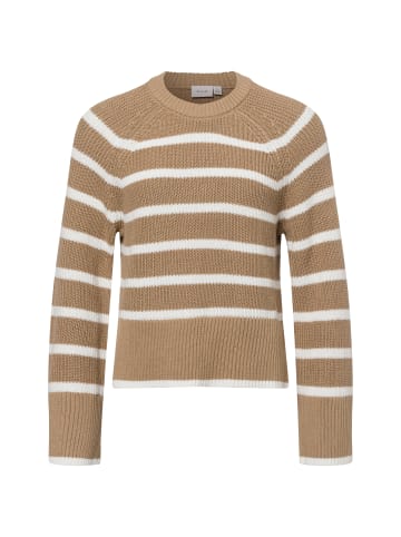 Vila Strickpullover VICasia in braun weiß - 0001