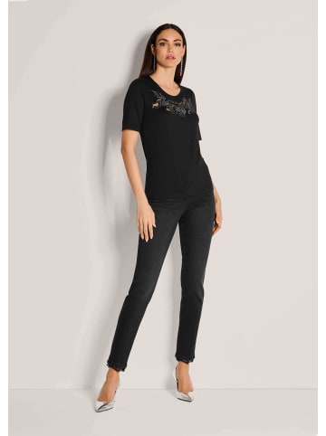 MADELEINE Glamouröses Oberteil mit Straßsteinen in schwarz