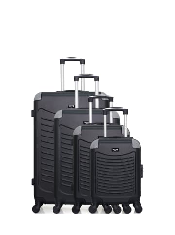 WAVE PARIS 4 tlg. Kofferset CONGO-M in Schwarz (95L/64L/37L/26L)