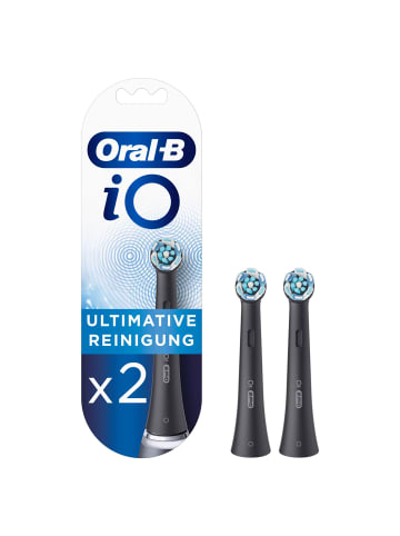 Oral-B 2 er-Set iO Ultimative Reinigung 2er Aufsteckbürsten weiß in Schwarz