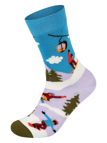 Happy Socks Socken Winterwonderland Snowboard-Skiing in multi_coloured