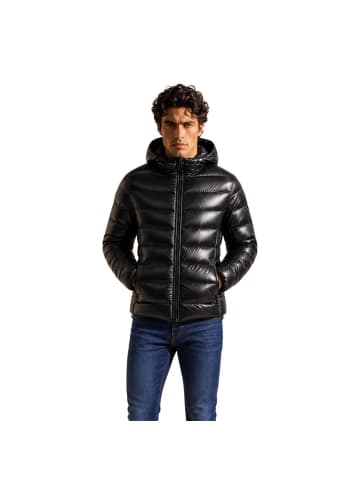 Schwarz Polyamid Lange Jacke