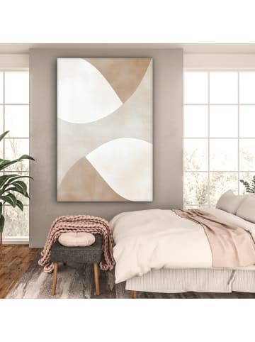 OnlyWow Leinwand Bilder Sandfarben