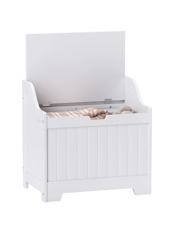 HOMCOM Aufbewahrungstruhe-56,5L x 38B x 56H cm-Weiß