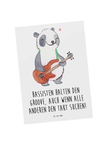 Mr. & Mrs. Panda Wanddeko Bassgitarre Groove mit Spruch in Weiß