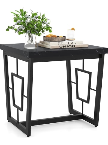 COSTWAY Beistelltisch quadratisch in Schwarz