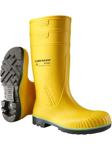 Dunlop Gummistiefel Acifort Heavy Duty full safety ESD in gelb/grün/schwarz