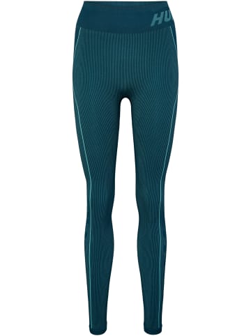 Hummel Hummel Leggings Hmlte Multisport Damen Dehnbarem Schnelltrocknend Nahtlosen in DEEP TEAL/PASTEL TURQUOISE MEL