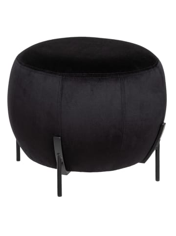 Atmosphera Créateur d'intérieur Velours-Sitzhocker in schwarz