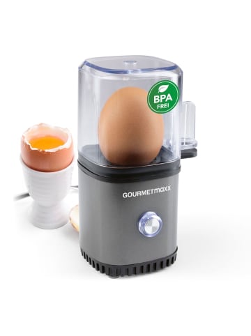 Gourmetmaxx GOURMETmaxx Design-Eierkocher für 1 Ei mit Messbecher und Eierstecher - kompakt