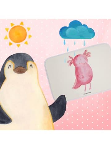 Mr. & Mrs. Panda Badematte Axolotl Glücklich ohne Spruch in Weiß