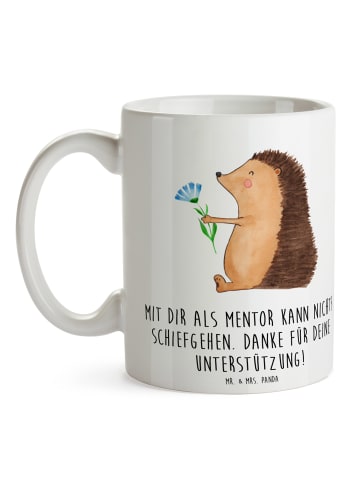 Mr. & Mrs. Panda Geschenktasse Beste Mentor mit Spruch in Weiß