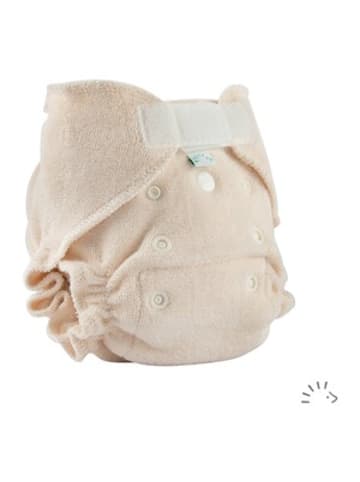 Popolini Newborn MiniFit Frottee mitwachsende Stoffwindel in Beige