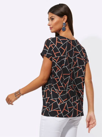 creation L Druck-Shirt in schwarz-papaya
