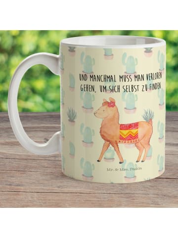 Mr. & Mrs. Panda Trinkbecher Alpaka Stolz mit Spruch in Kaktus Grün