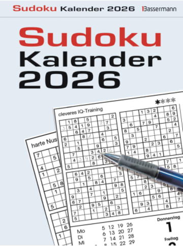Bassermann Verlag Kalender - Sudokukalender 2026. Der beliebte Abreißkalender mit 800 Zahle