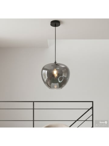 home24 Pendelleuchte ARA in Grau / Schwarz