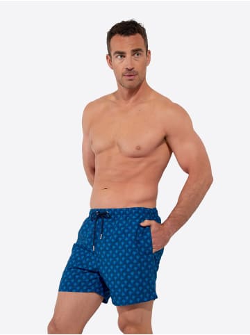 HOM Boxer-Badehose Beach Boxer Trinacria in navy print