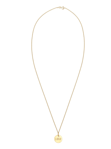Elli Halskette 585 Gelbgold Love-Schriftzug in Gold