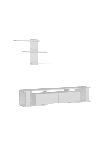moebel17 Wohnwand Game in Weiß