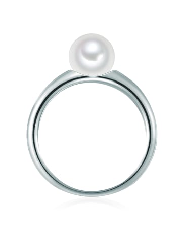 Valero Pearls Ring Sterling Silber Süßwasser-Zuchtperle in silber