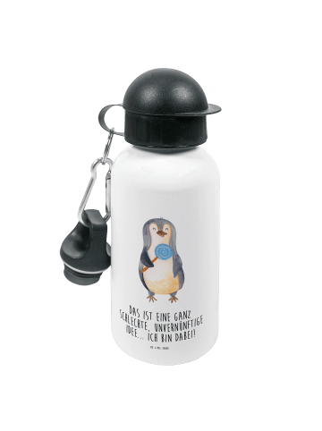 Mr. & Mrs. Panda Trinkflasche Pinguin Lolli mit Spruch in Weiß