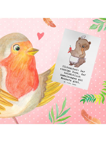 Mr. & Mrs. Panda Beileidskarte Koch Anleitung mit Spruch in Weiß