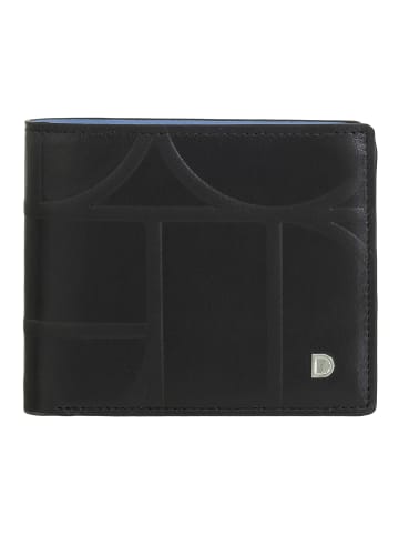 DuDu Up! Geldbörse RFID Schutz Leder 10.5 cm black-pastel blue