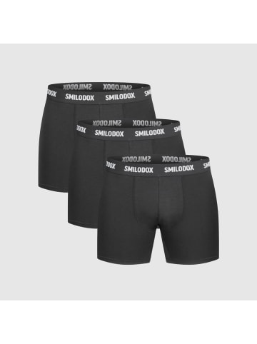 SMILODOX Modal Boxershorts 3er Pack in Schwarz