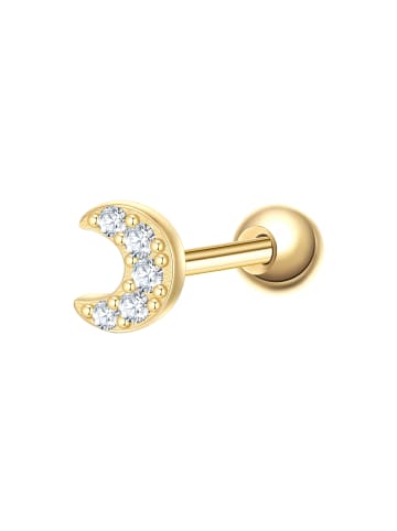 Glanzstücke München Ohrringe Mond aus Sterling Silber mit Zirkonia in gelbgold